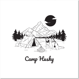 Camp Husky B&W Posters and Art